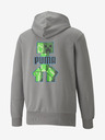 Puma Šedá pánská mikina s kapucí Puma x MINECRAFT