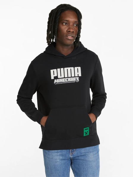 Puma Černá pánská mikina s kapucí Puma x MINECRAFT