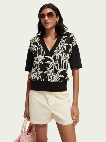 Scotch & Soda Černá dámská vzorovaná mikina Scotch & Soda