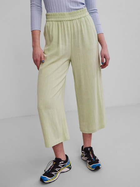 Pieces Světle zelené culottes Pieces Vinsty