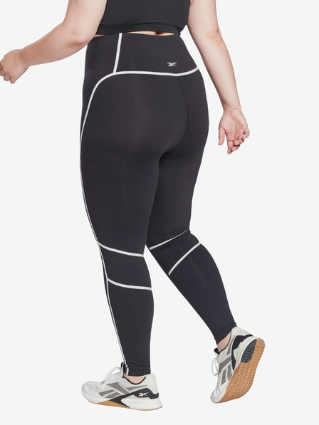 Reebok Bílo-černé dámské sportovní legíny Reebok Lux