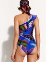 Desigual Modré dámské vzorované jednodílné plavky Desigual Ariel