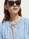 Scotch & Soda Modré dámské vzorované šaty Scotch & Soda