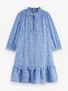 Scotch & Soda Modré dámské vzorované šaty Scotch & Soda