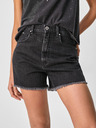 Pepe Jeans Tmavě šedé dámské džínové kraťasy Pepe Jeans Rachel