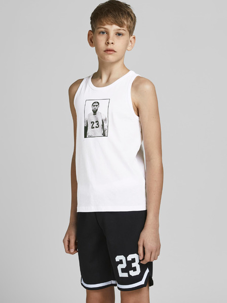 Jack & Jones Bílé klučičí tílko s potiskem Jack & Jones Legends