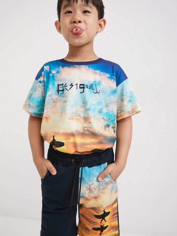 Desigual Tmavě modré klučičí kraťasy Desigual Angel