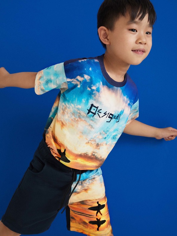 Desigual Tmavě modré klučičí kraťasy Desigual Angel