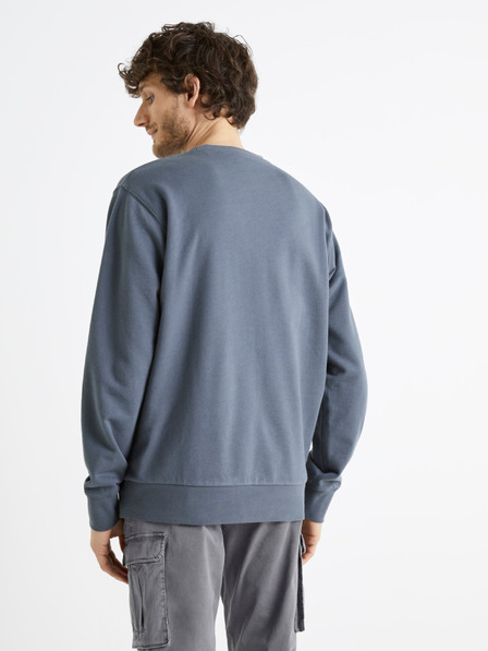 Celio Modrá pánská mikina s potiskem Celio Begrif