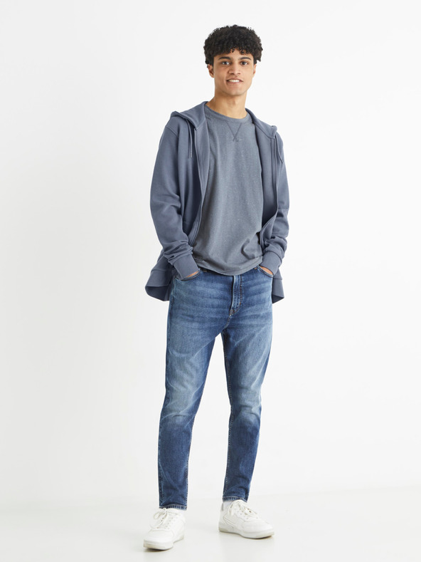 Celio Modré pánské basic tričko Celio Beneps