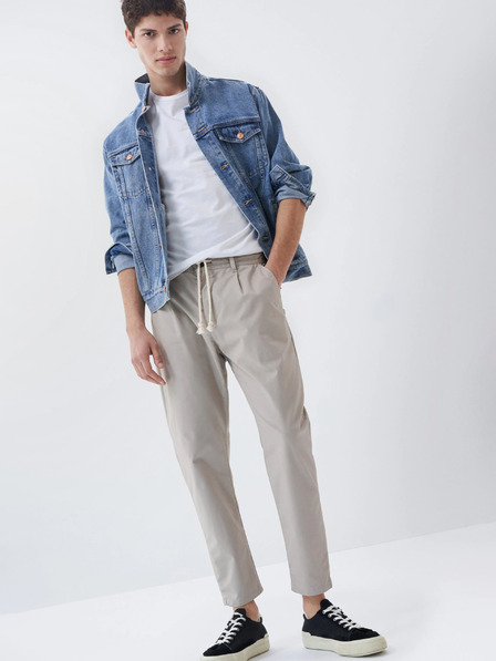 Salsa Jeans Béžové pánské chino kalhoty Salsa Jeans Tapered