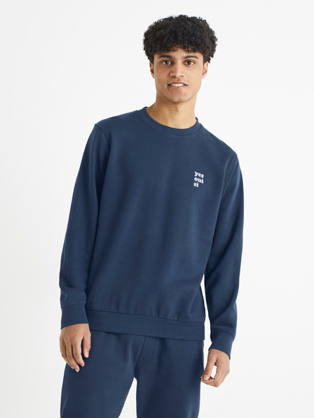 Celio Tmavě modrá pánská mikina Celio Beprix