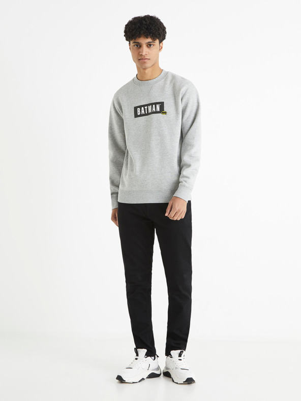 Celio Šedá pánská mikina Celio Batman