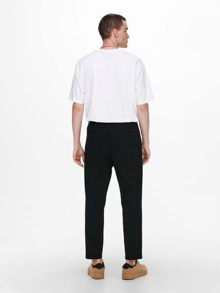 ONLY & SONS Černé chino zkrácené kalhoty ONLY & SONS Dew