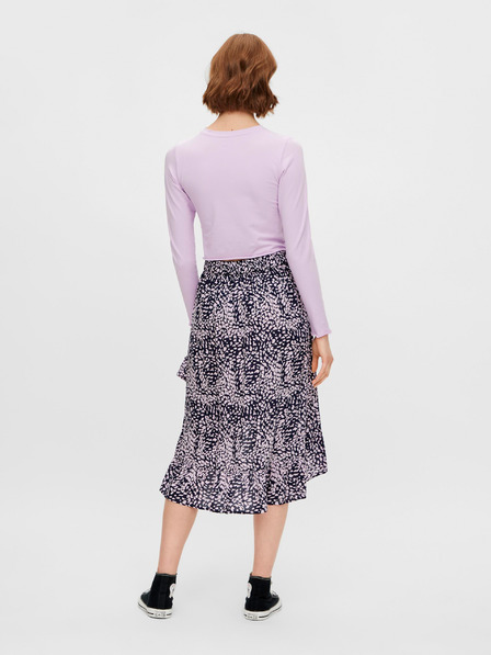 Pieces Světle fialový crop top Pieces Maddi