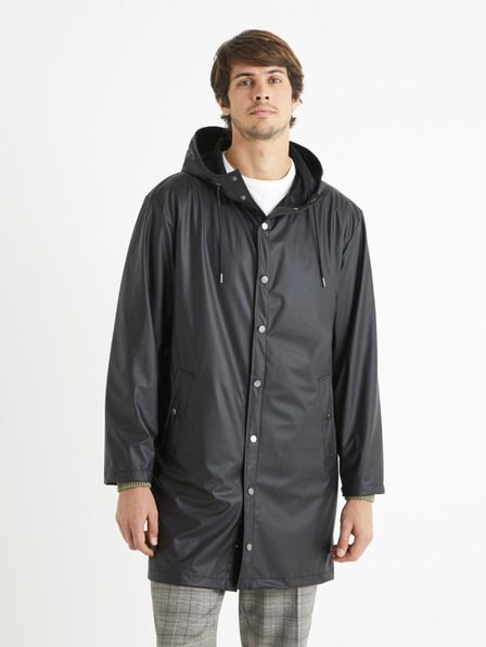 Celio Černá pánská parka s kapucí Celio