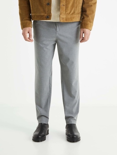 Celio Šedé pánské kalhoty Celio 24H Bocal