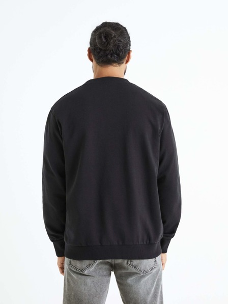 Celio Černá pánská mikina s potiskem Celio Beprice