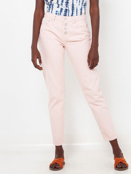 CAMAIEU Světle růžové slim fit kalhoty CAMAIEU