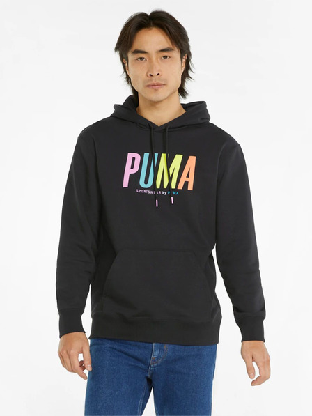 Puma Černá pánská mikina s kapucí Puma