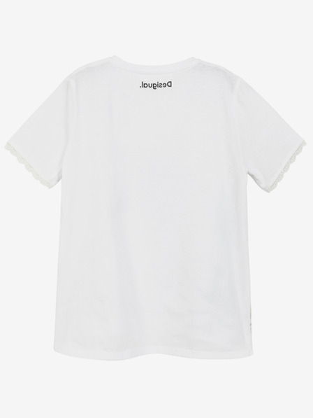 Desigual Bílé holčičí vzorované tričko Desigual TS Amparo