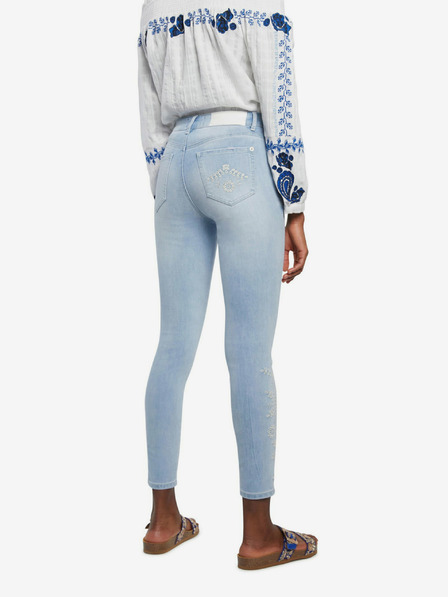 Desigual Modré džíny Desigual Denim Crown