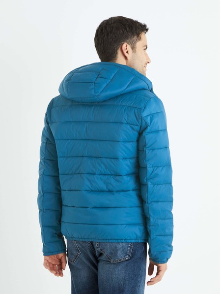 Celio Modrá pánská lehká prošívaná bunda Celio