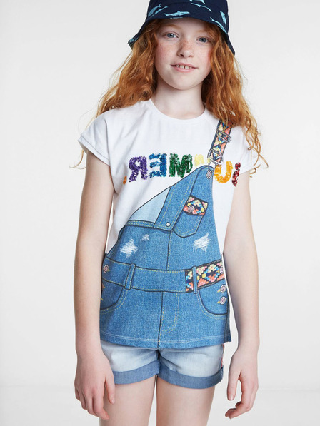 Desigual Bílé dívčí tričko Desigual TS Leicester