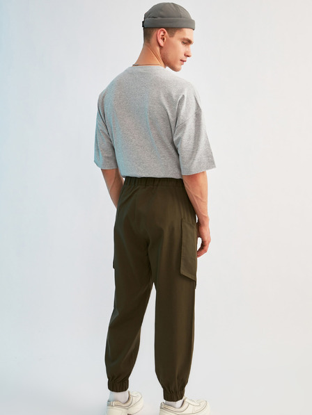 Trendyol Khaki pánské kalhoty s kapsami Trendyol