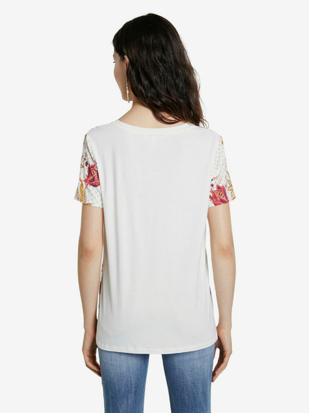 Desigual Krémové dámské tričko Desigual TS Praga