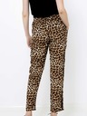 CAMAIEU Béžové kalhoty s leopardím vzorem CAMAIEU