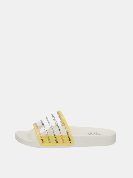 Scotch & Soda Žluto-bílé dámské průsvitné pantofle Scotch & Soda Alie Yellow
