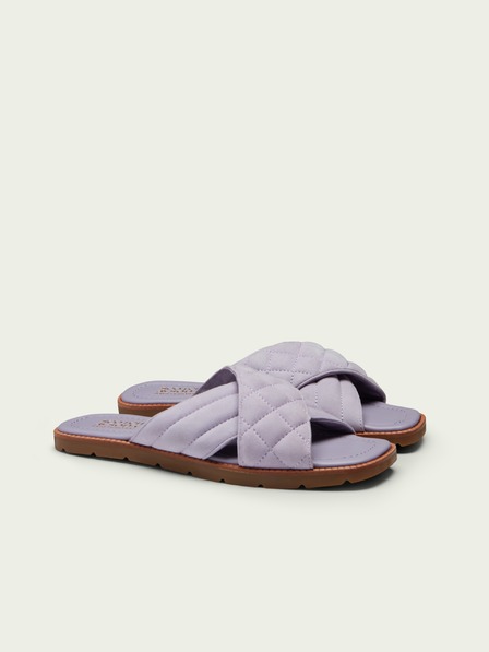 Scotch & Soda Světle fialové dámské semišové pantofle Scotch & Soda Tilda