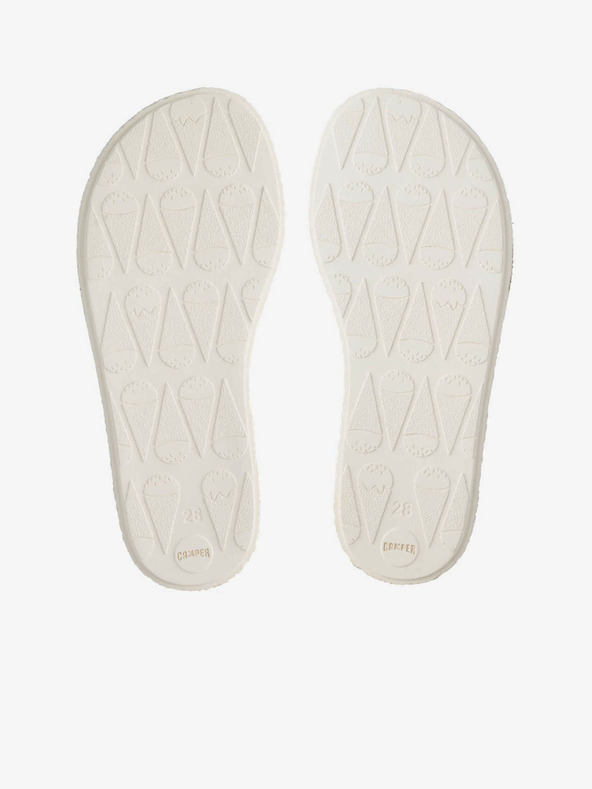 Camper Červeno-hnědé holčičí kožené sandály Camper