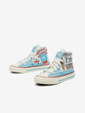 Converse Modro-bílé dětské kotníkové vzorované tenisky Converse Sweet Scoops