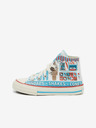 Converse Modro-bílé dětské kotníkové vzorované tenisky Converse Sweet Scoops