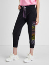 DKNY Černé dámské sportovní zkrácené tepláky DKNY