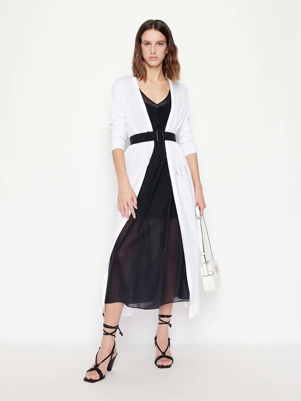 Armani Exchange Tmavě modré midišaty Armani Exchange