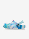 Crocs Modré vzorované holčičí pantofle Crocs