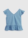 GAP Dětský bavlněný top peplum GAP