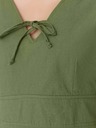 Trendyol Khaki krátké šaty s výstřihem na zádech Trendyol