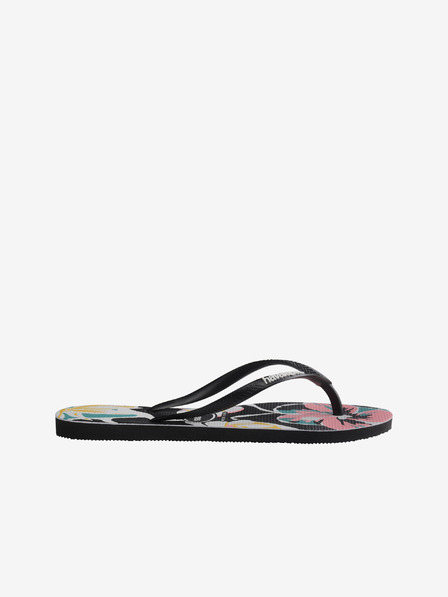 Havaianas Černé dámské květované žabky Havaianas