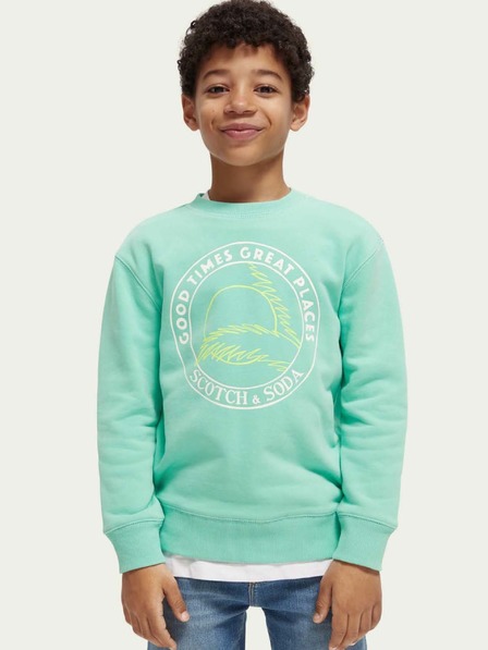 Scotch & Soda Světle zelená klučičí mikina Scotch & Soda