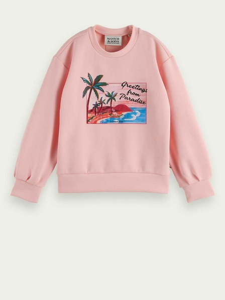 Scotch & Soda Růžová holčičí mikina Scotch & Soda