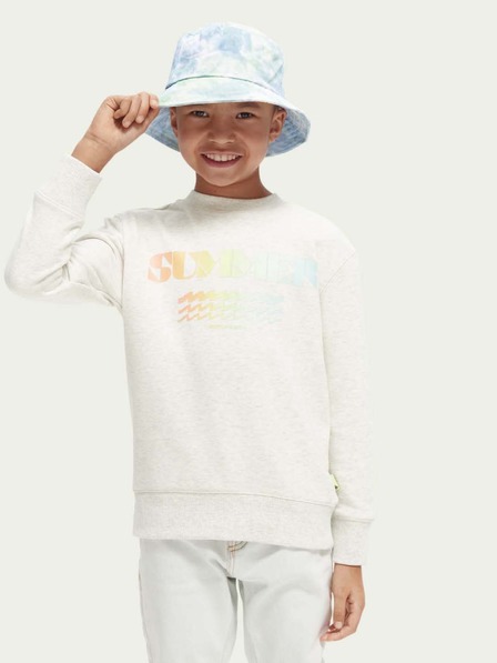 Scotch & Soda Světle šedá klučičí žíhaná mikina Scotch & Soda