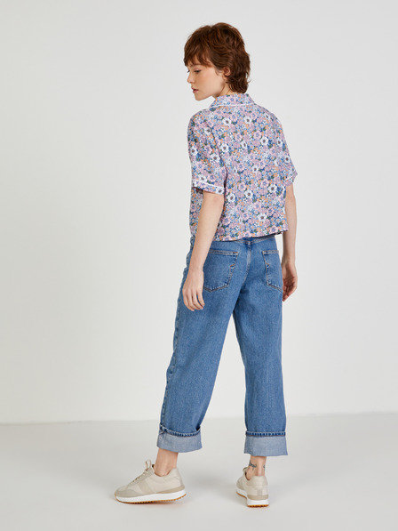Vans Modro-růžová dámská vzorovaná košile VANS Retro Floral