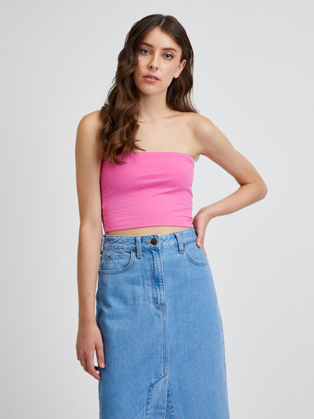 Noisy May Tmavě růžový crop top Noisy May Brandon