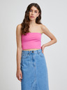 Noisy May Tmavě růžový crop top Noisy May Brandon