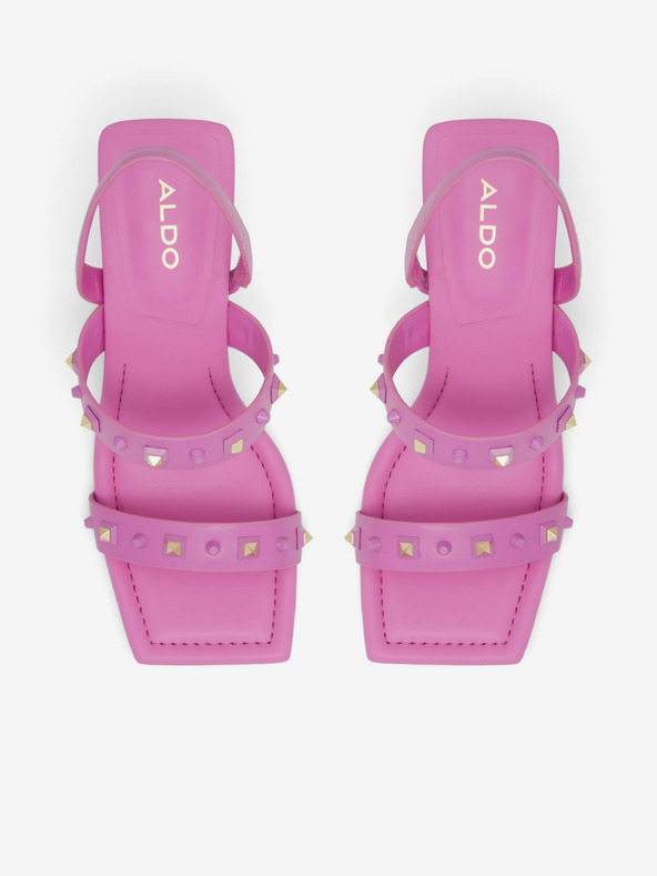 Aldo Tmavě růžové dámské sandály na podpatku ALDO Louella