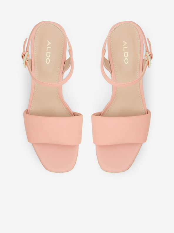 Aldo Meruňkové dámské kožené sandály na klínku ALDO Jeigh